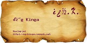 Ág Kinga névjegykártya